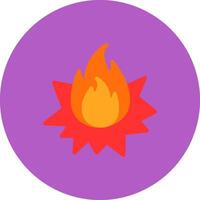 Blaze Burst Flat Shadow Icon vector