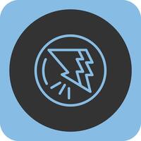 Bold Bolt Linear Round Icon vector