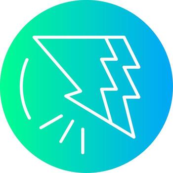 Bold Bolt Solid Multi Gradient Icon vector
