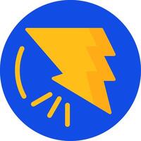 Bold Bolt Flat Two color Icon vector