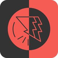 Bold Bolt Red Inverse Icon vector