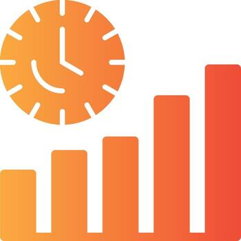 Thrive Trail Solid Multi Gradient Icon vector