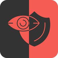 Vision Vanguard Red Inverse Icon vector