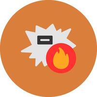 Blaze Burst Flat Shadow Icon vector