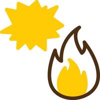 Blaze Burst Yellow Lieanr Circle Icon vector