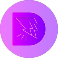 Bold Bolt Gradient Circle Icon vector