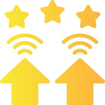 Elevate Echo Solid Multi Gradient Icon vector