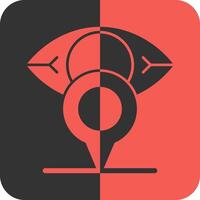 Vision Voyage Red Inverse Icon vector