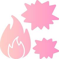 Blaze Burst Solid Multi Gradient Icon vector