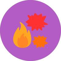 Blaze Burst Flat Shadow Icon vector