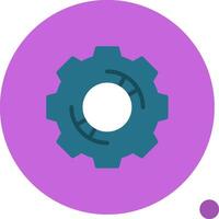 Gear Flat Shadow Icon vector