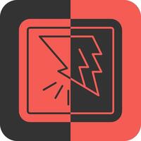 Bold Burst Red Inverse Icon vector