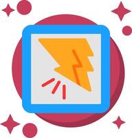 Bold Burst Tailed Color Icon vector