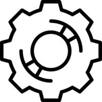 Gear Line Icon vector