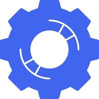 Gear Solid Two Color Icon vector