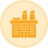 Factory Building Multicolor Circle Icon vector