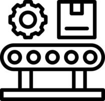 Assembly Line Line Icon vector