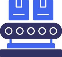 Conveyor Belt Solid Two Color Icon vector