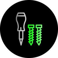 Screwdriver and Bolt Dual Gradient Circle Icon vector