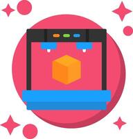 3D Printer Tailed Color Icon vector