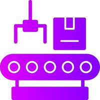Production Line Solid Multi Gradient Icon vector