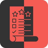 Quality Control Red Inverse Icon vector