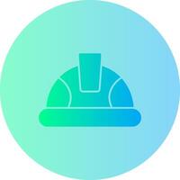 Safety Helmet Gradient Circle Icon vector