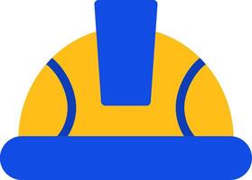 Safety Helmet Flat Two color Icon vector