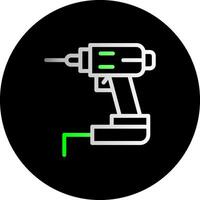 Power Drill Dual Gradient Circle Icon vector