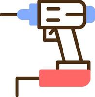 Power Drill Color Filled Icon vector