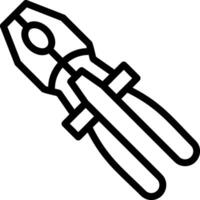 Pliers Line Icon vector