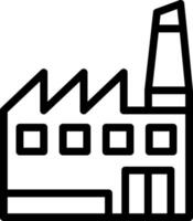 Manufacturing Plant Line Icon vector