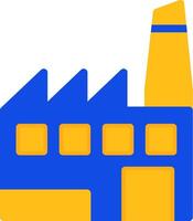 Manufacturing Plant Flat Two color Icon vector