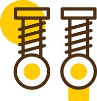 Machine Parts Yellow Lieanr Circle Icon vector