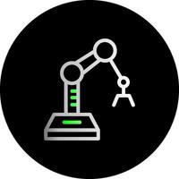 Industry Robot Arm Dual Gradient Circle Icon vector