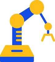 Industry Robot Arm Flat Two color Icon vector