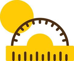 Scale Yellow Lieanr Circle Icon vector