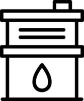 Oil Drum Line Icon vector