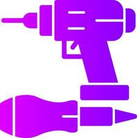 Assembly Tools Solid Multi Gradient Icon vector