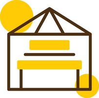 Warehouse Yellow Lieanr Circle Icon vector