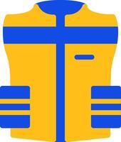 Safety Vest Flat Two color Icon vector