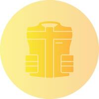 Safety Vest Gradient Circle Icon vector