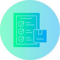 Inspection Gradient Circle Icon vector