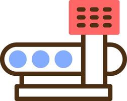 Machine Settings Color Filled Icon vector