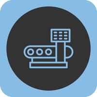 Machine Settings Linear Round Icon vector