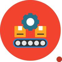 Conveyor System Flat Shadow Icon vector