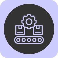 Conveyor System Linear Round Icon vector