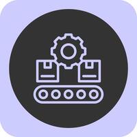 Conveyor System Linear Round Icon vector