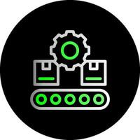 Conveyor System Dual Gradient Circle Icon vector