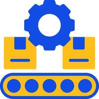 Conveyor System Flat Two color Icon vector